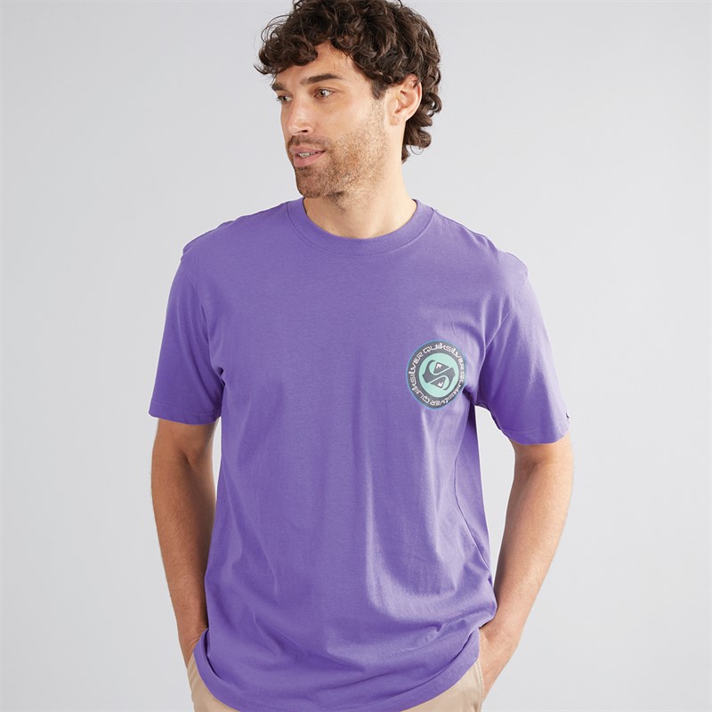 Quiksilver Mens Circle Back T-Shirt Dusted Peri