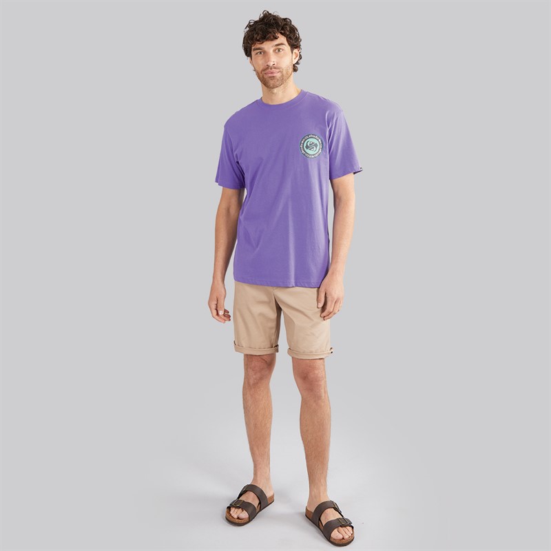 Quiksilver Mens Circle Back T-Shirt Dusted Peri