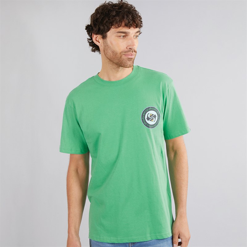 Quiksilver Mens Circle Back T-Shirt Green Spruce