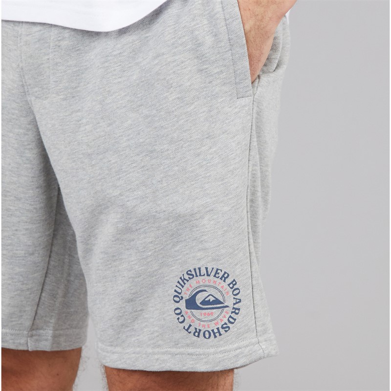 Quiksilver Mens Too Fine Fleece Shorts Light Grey Heather