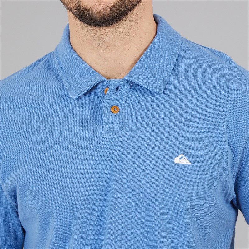 Quiksilver Mens MW Pique Polo Shirt Riviera