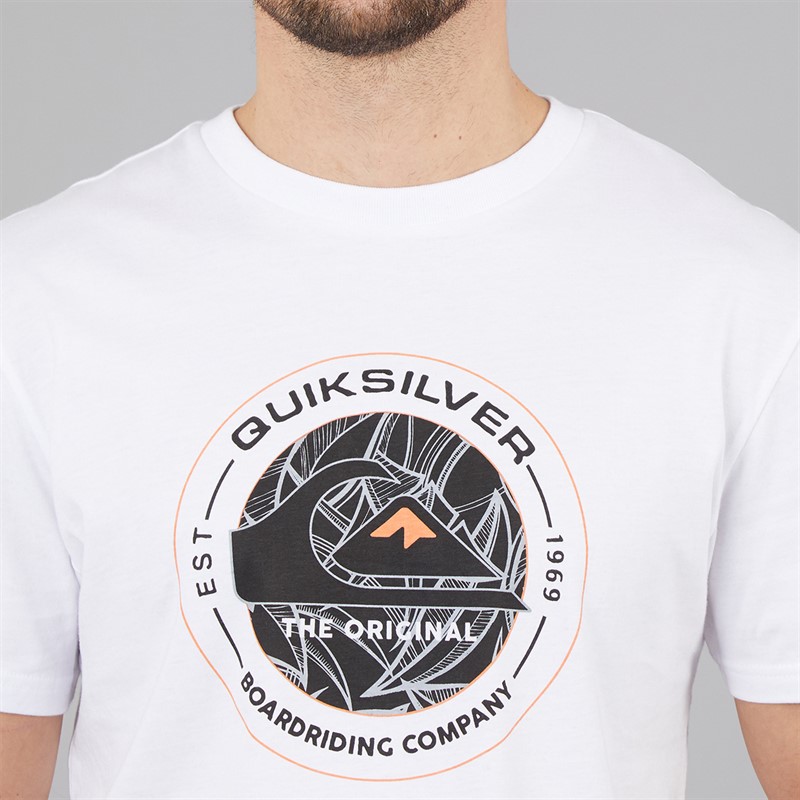 Quiksilver Mens Flying Disc T-Shirt White
