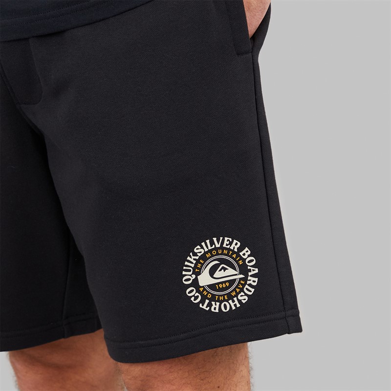 Quiksilver Mens Too Fine Fleece Shorts Black