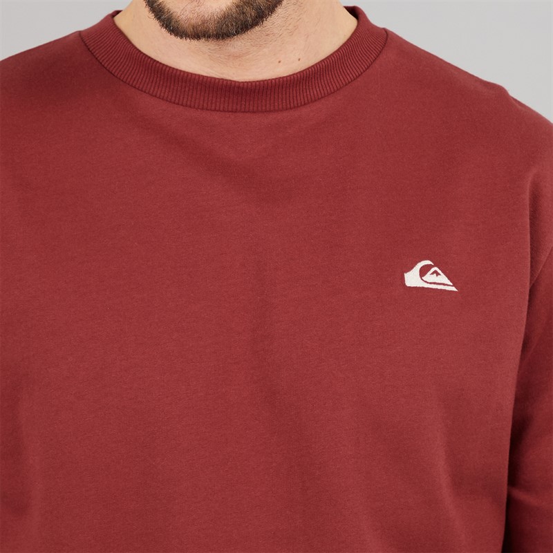 Quiksilver Mens Basic Sweatshirt Burnt Russet