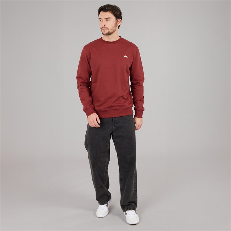Quiksilver Mens Basic Sweatshirt Burnt Russet