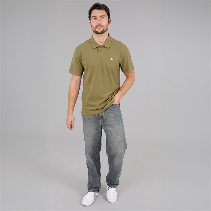Quiksilver Mens MW Pique Polo Shirt Aloe