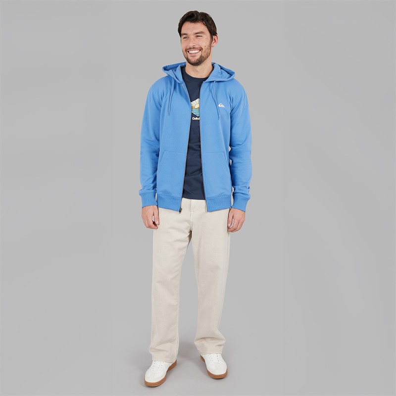 Quiksilver Mens Basic Zip Hoodie Riviera
