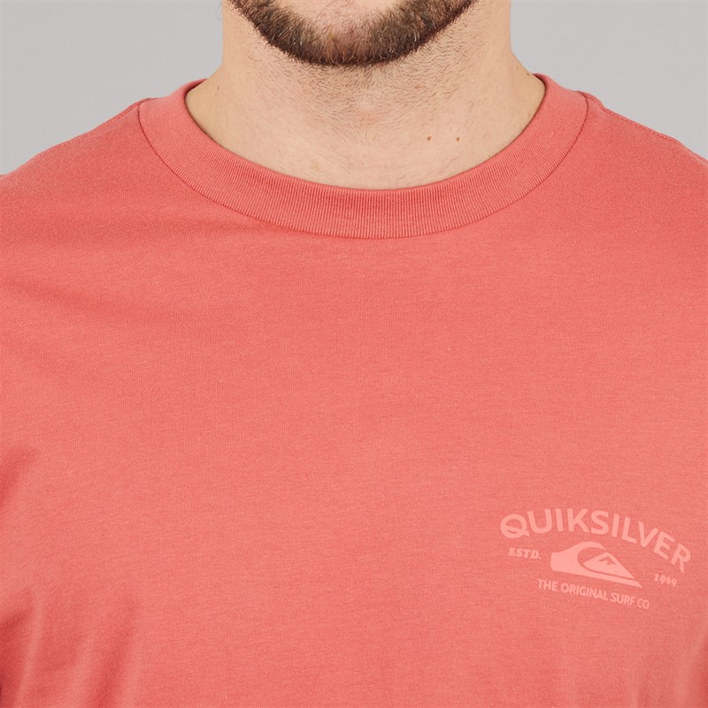 Quiksilver Mens Anchor Lockup T-Shirt Mineral Red