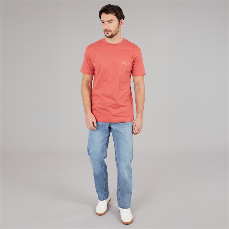 Quiksilver Mens Anchor Lockup T-Shirt Mineral Red