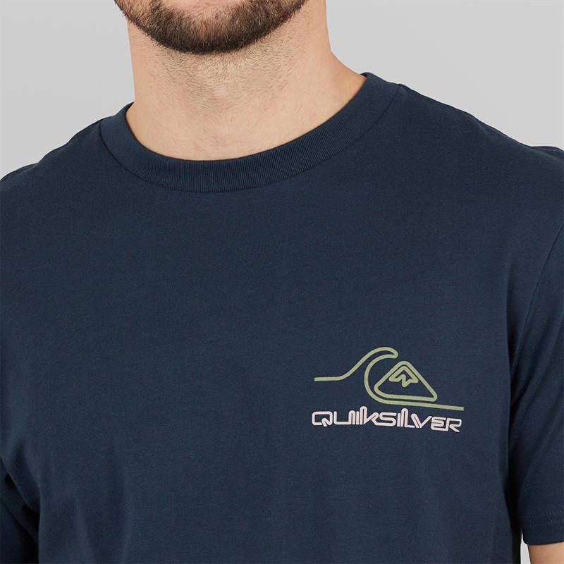 Quiksilver Mens Light Wave T-Shirt Dark Navy