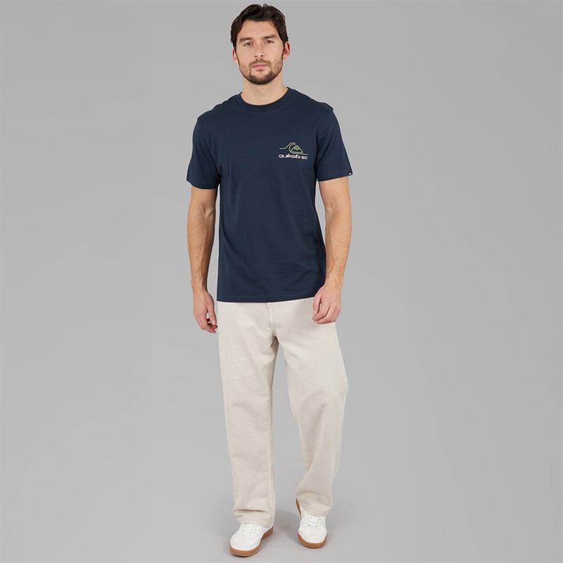 Quiksilver Mens Light Wave T-Shirt Dark Navy