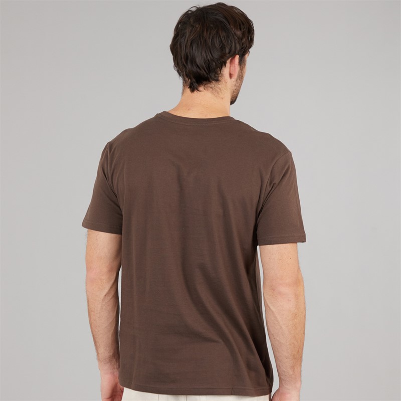 Quiksilver Mens Fine Line T-Shirt Chocolate Brown