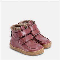 Bundgaard Bottines en cuir d'agneau à bride Mocca Enfant Rose Foncé VB