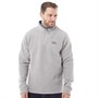 Weird Fish Mens Newark Eco 1/4 Zip Grid Fleece Frost Grey
