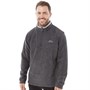 Weird Fish Mens Newark Eco 1/4 Zip Grid Fleece Washed Black