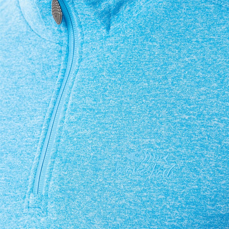 Weird Fish Mens Dansley Recycled 1/4 Zip Marled Fleece Azure