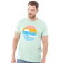 Weird Fish Herre Sunrise Eco Graphic T-shirts Lys Grøn