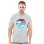 Weird Fish T-Shirts Sunrise Eco Graphic Homme Gris Chiné