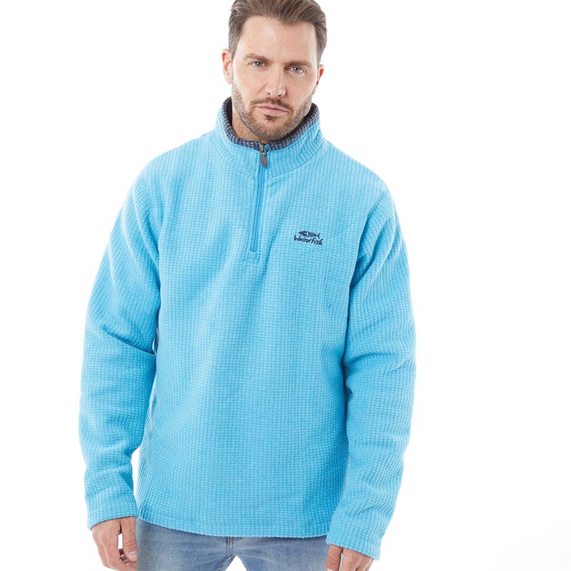 Felpa In Pile Weird Fish Beye Con 1/4 Di Cerniera: Maglione Termico Leggero In Poliestere Riciclato