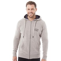 Weird Fish Mens Fontana Eco Snow Marl Full Zip Hoodie Grey