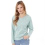 Weird Fish Sweatshirts Angra Organic Embroidered Femme Vert Délavé