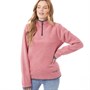 Weird Fish Womens Beyonce Eco 1/4 Zip Grid Fleece Powder Pink
