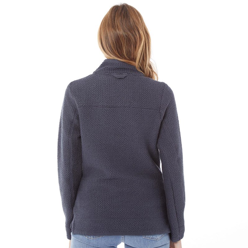 Weird Fish Womens Aria 1/4 Zip Classic Macaroni Fleece Navy