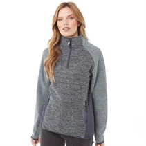 Weird Fish Womens Maple 1/4 Zip Active Macaroni Fleece Faded Jade