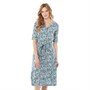 Weird Fish Dame Milli Eco Printed Viscose Midi Kjoler Lys Blå