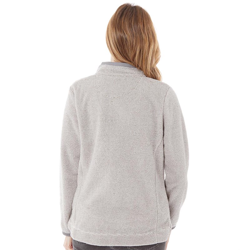 Weird Fish Womens Avia Eco Ful Zip Eco Cozy Fleece Ecru