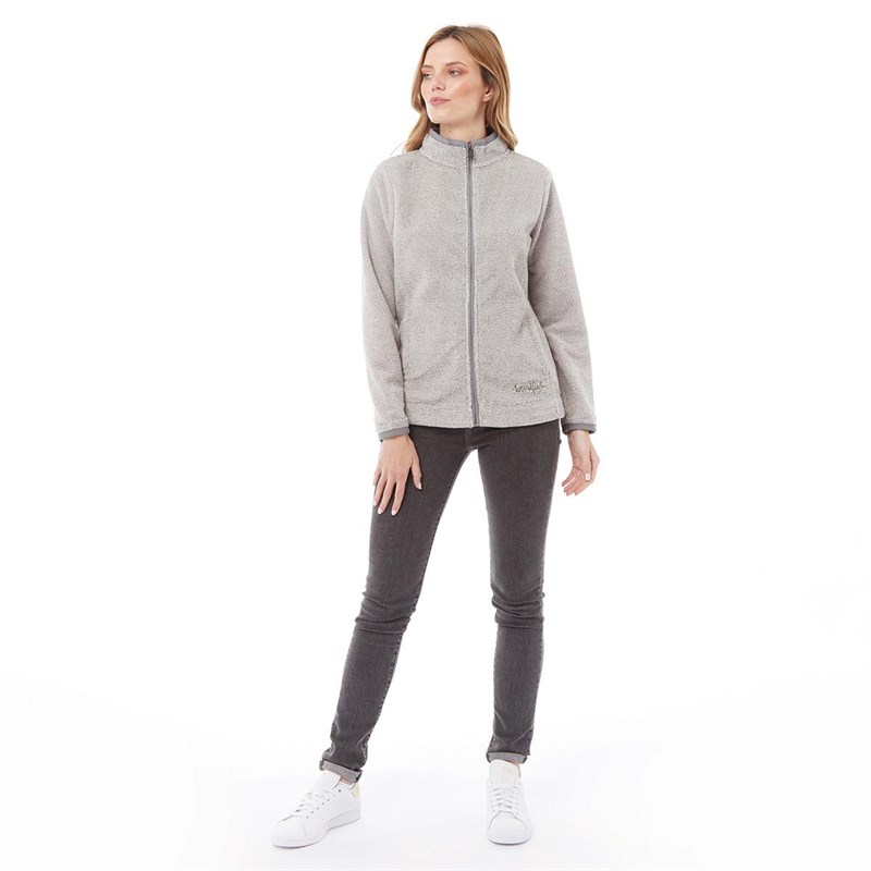 Weird Fish Womens Avia Eco Ful Zip Eco Cozy Fleece Ecru