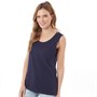 Weird Fish Débardeurs Dazey Organic Outfitter Femme Bleu Marine
