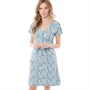 Weird Fish Dame Simmee Organic Printed Wrap Modal Kjoler Lys Blå