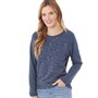Weird Fish Dame Angra Organic Sweatshirts Marineblå