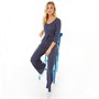 Weird Fish Womens Khya Organic Jersey Jumpsuit Navy