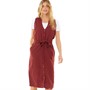 Weird Fish Womens Rima Linen Dress Pinot Wine