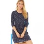 Weird Fish Womens Sparkle Print Jersey Dress Night Blue