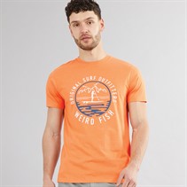 Weird Fish Mens Row T-Shirt Pumpkin