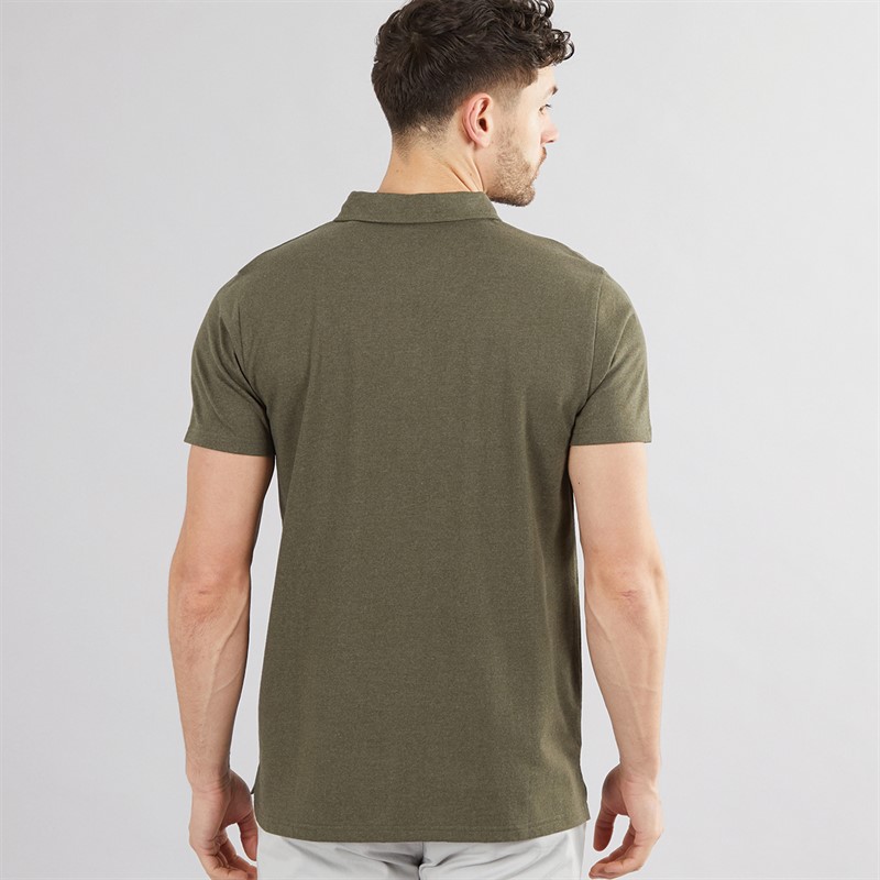 Weird Fish Mens Current Polo Dark Olive