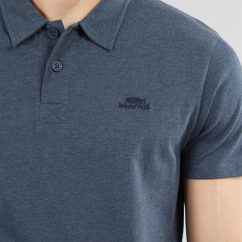 Weird Fish Mens Current Polo Navy