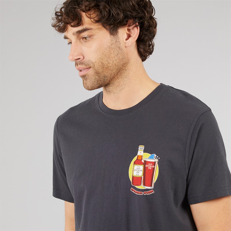 Weird Fish Mens Old Speckled Fin T-Shirt Navy