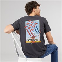 Weird Fish Mens Red Sparrows T-Shirt Navy