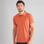 Weird Fish Mens Current Eco Polo Shirt Rust Leaves