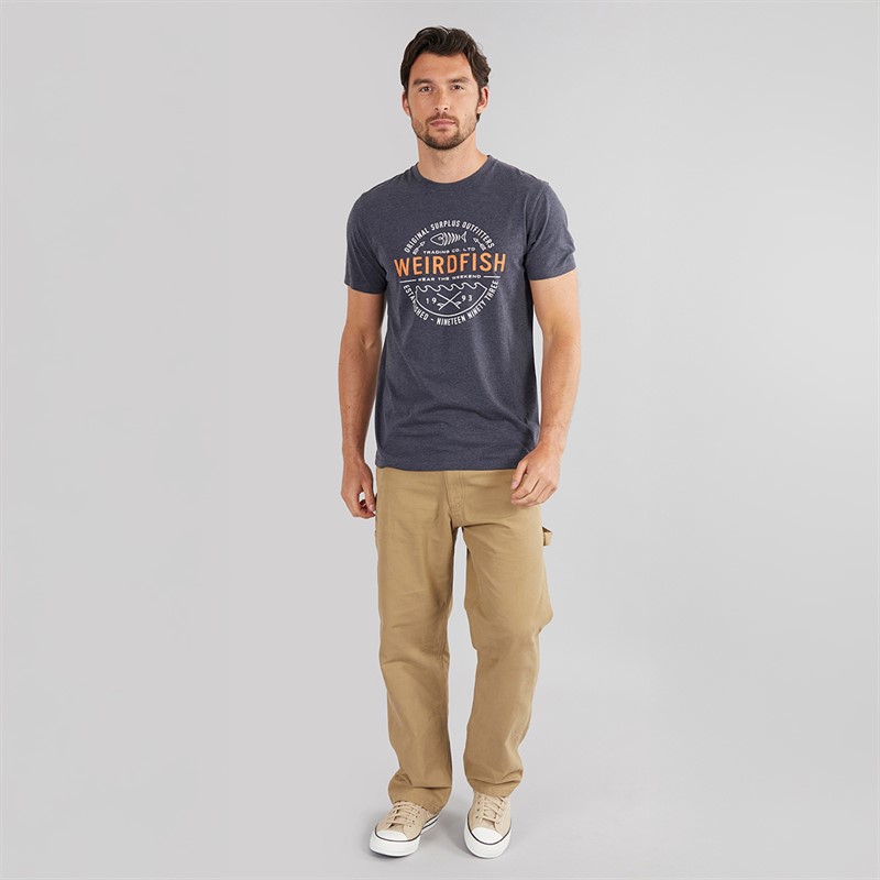 Weird Fish Mens Splash T-Shirt Navy