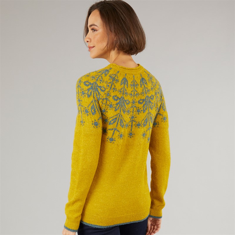 Weird Fish Womens Aaisha Eco Fair Isle Jumper Antique Moss