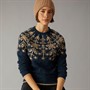 Weird Fish Womens Aaisha Eco Fair Isle Jumper Navy