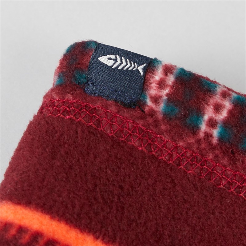 Weird Fish Womens Marianne Printed Reversible Fleece Snood Ant Cherry