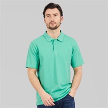 Weird Fish Mens Claus Organic Cotton Pique Polo Shirt Aqua Marine