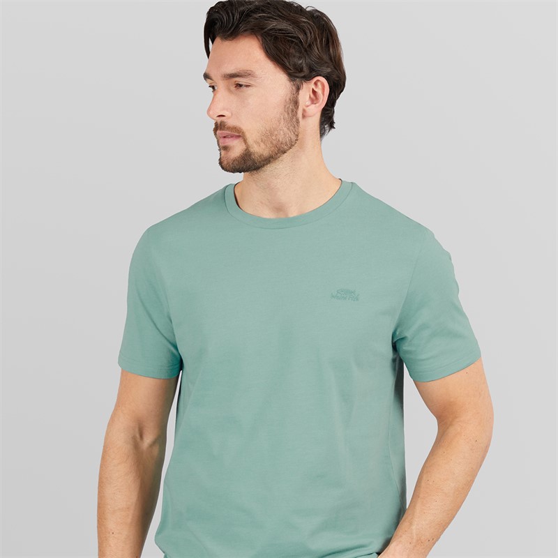 Weird Fish Mens Bait Branded T-Shirt Mineral Blue