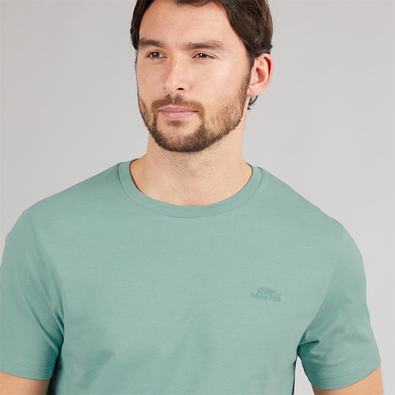 Weird Fish Mens Bait Branded T-Shirt Mineral Blue